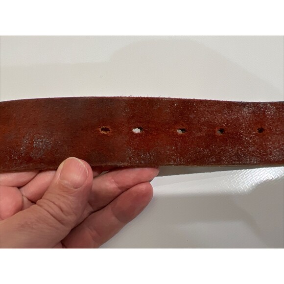Levis Reversible Belt Brown Leather 1.5" Wide Nickle Buckle Size 36 - Picture 12 of 16